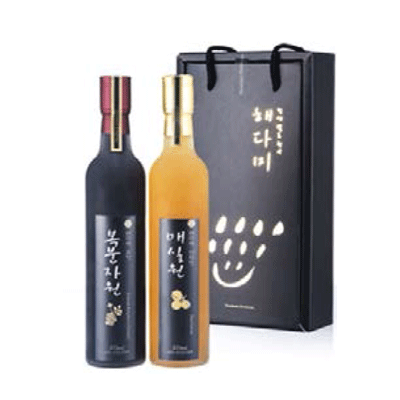 발효원액 프리미엄 2종세트(복분자원375ml+매실원375ml)